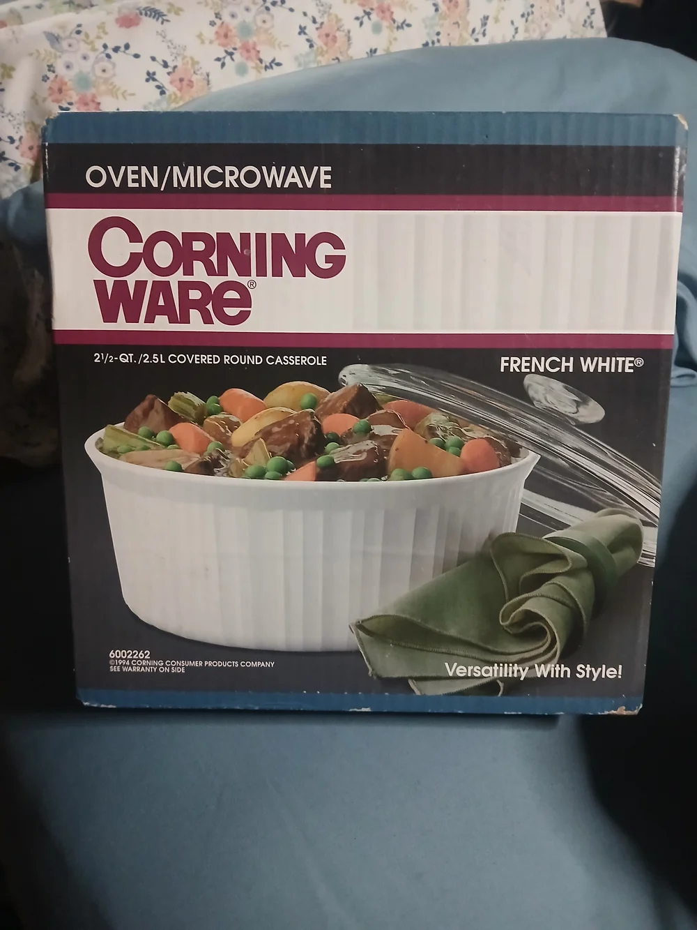 CorningWare French White Covered Round Casserole - White